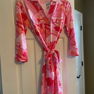 Vibrant Pink Patterned Dress